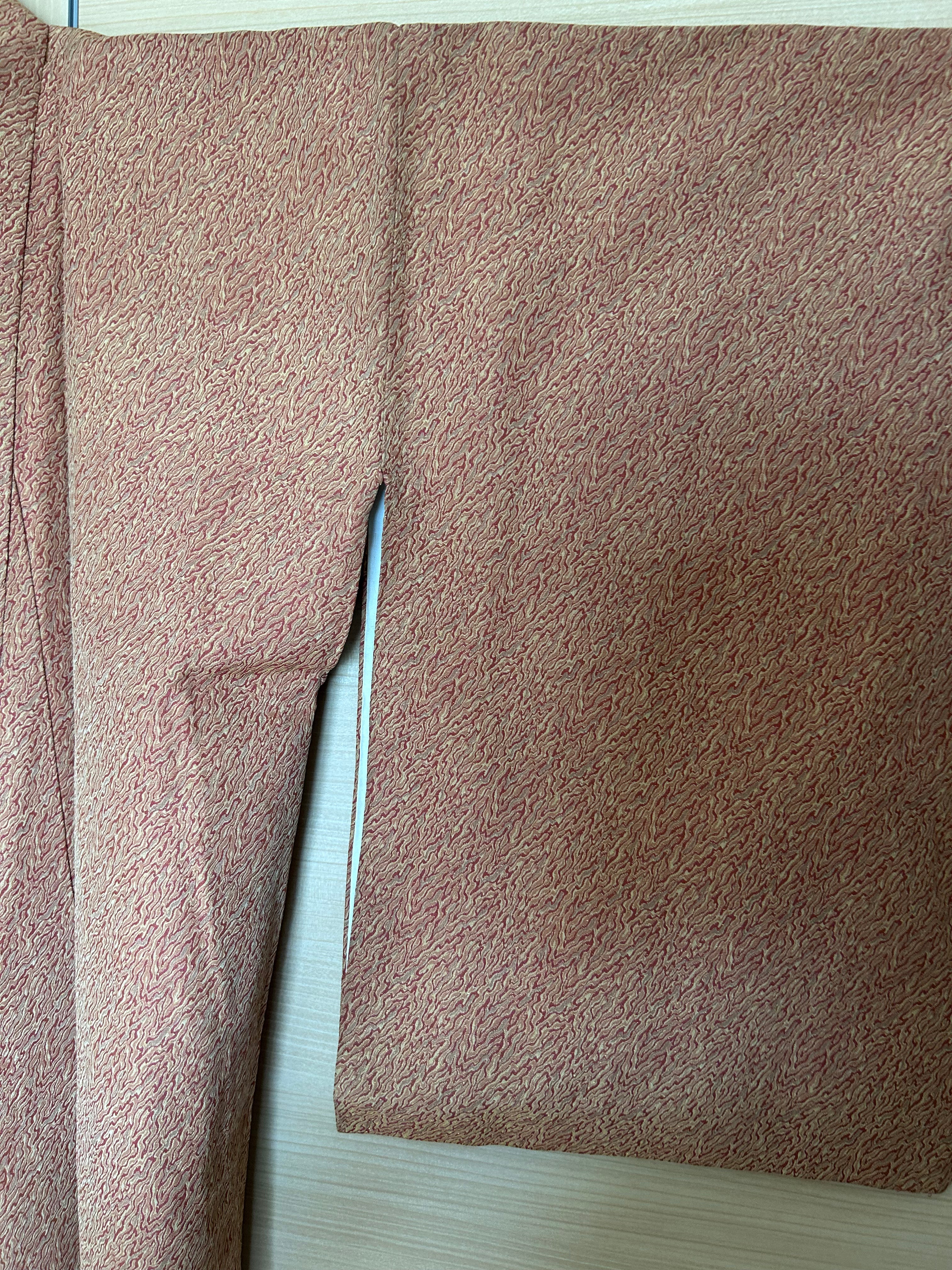 Vintage Japanese Haori in Dusty Rose with Subtle Textured Pattern