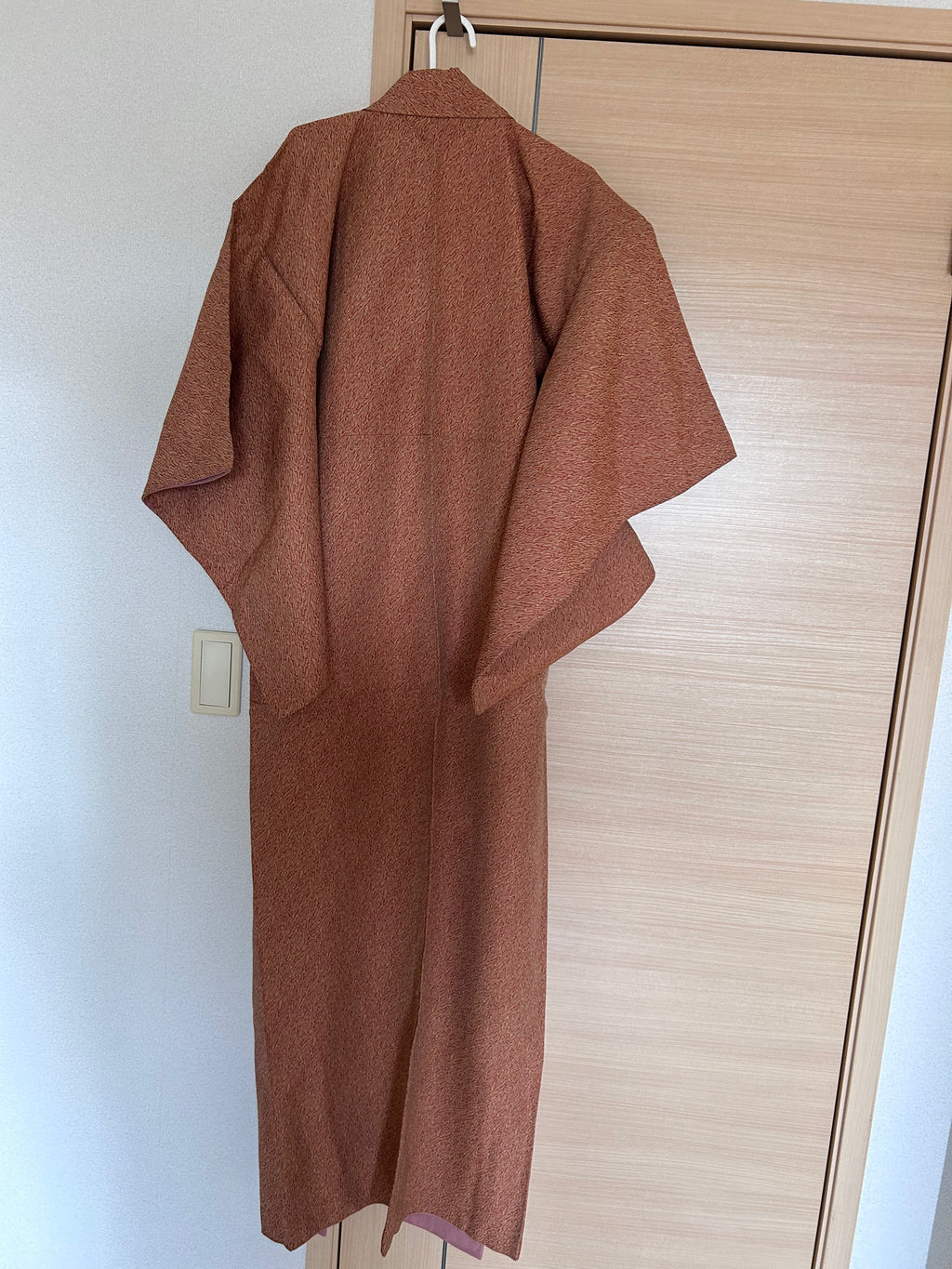 Vintage Japanese Haori in Dusty Rose with Subtle Textured Pattern