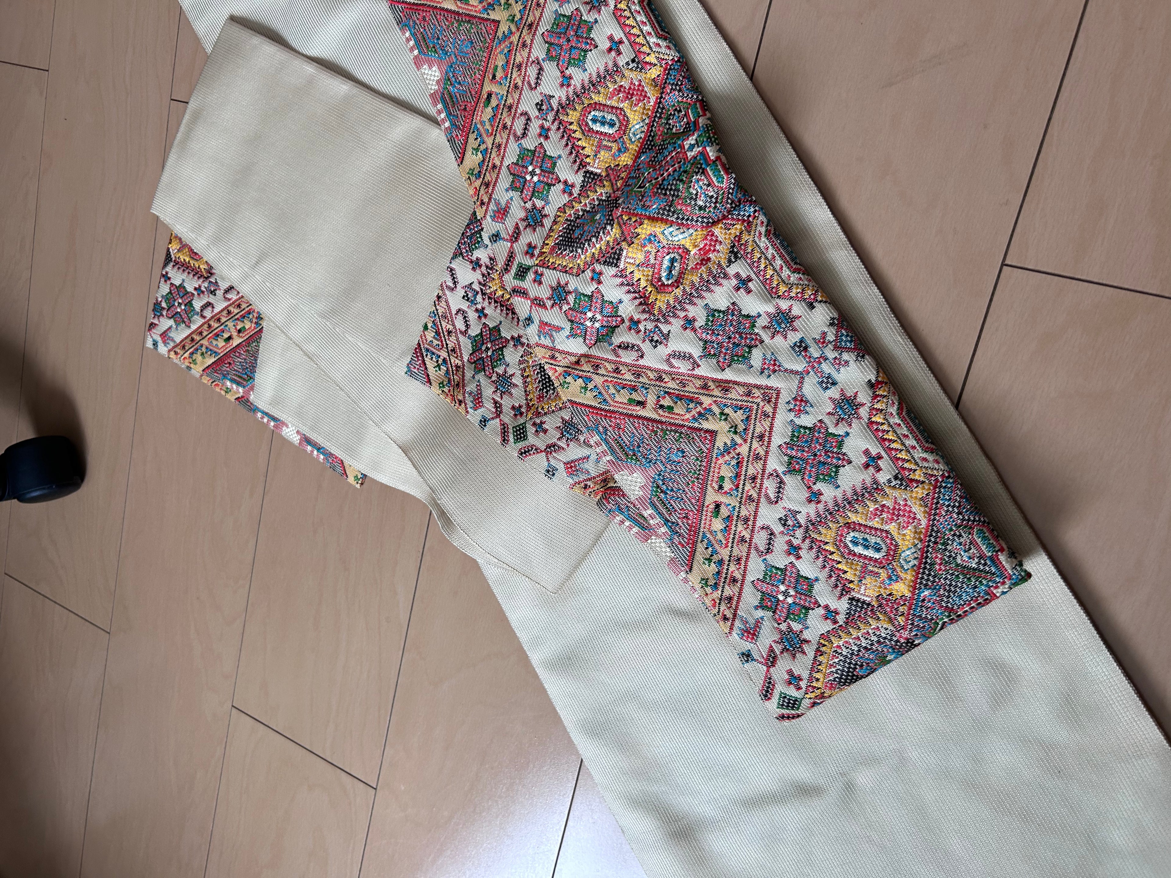 Vintage Japanese Obi Set of 3 – Geometric, Asanoha & Retro Pattern