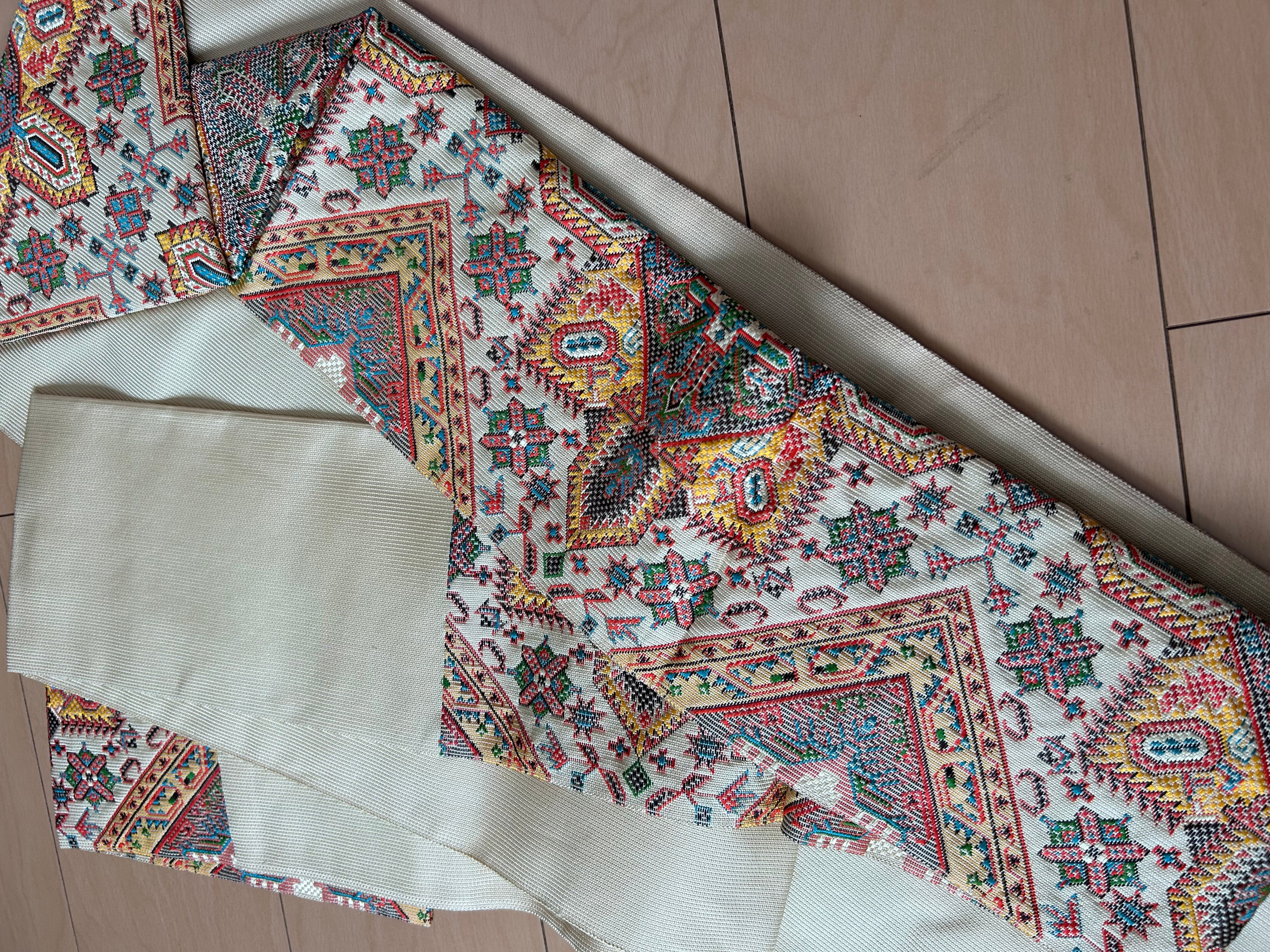 Vintage Japanese Obi Set of 3 – Geometric, Asanoha & Retro Pattern