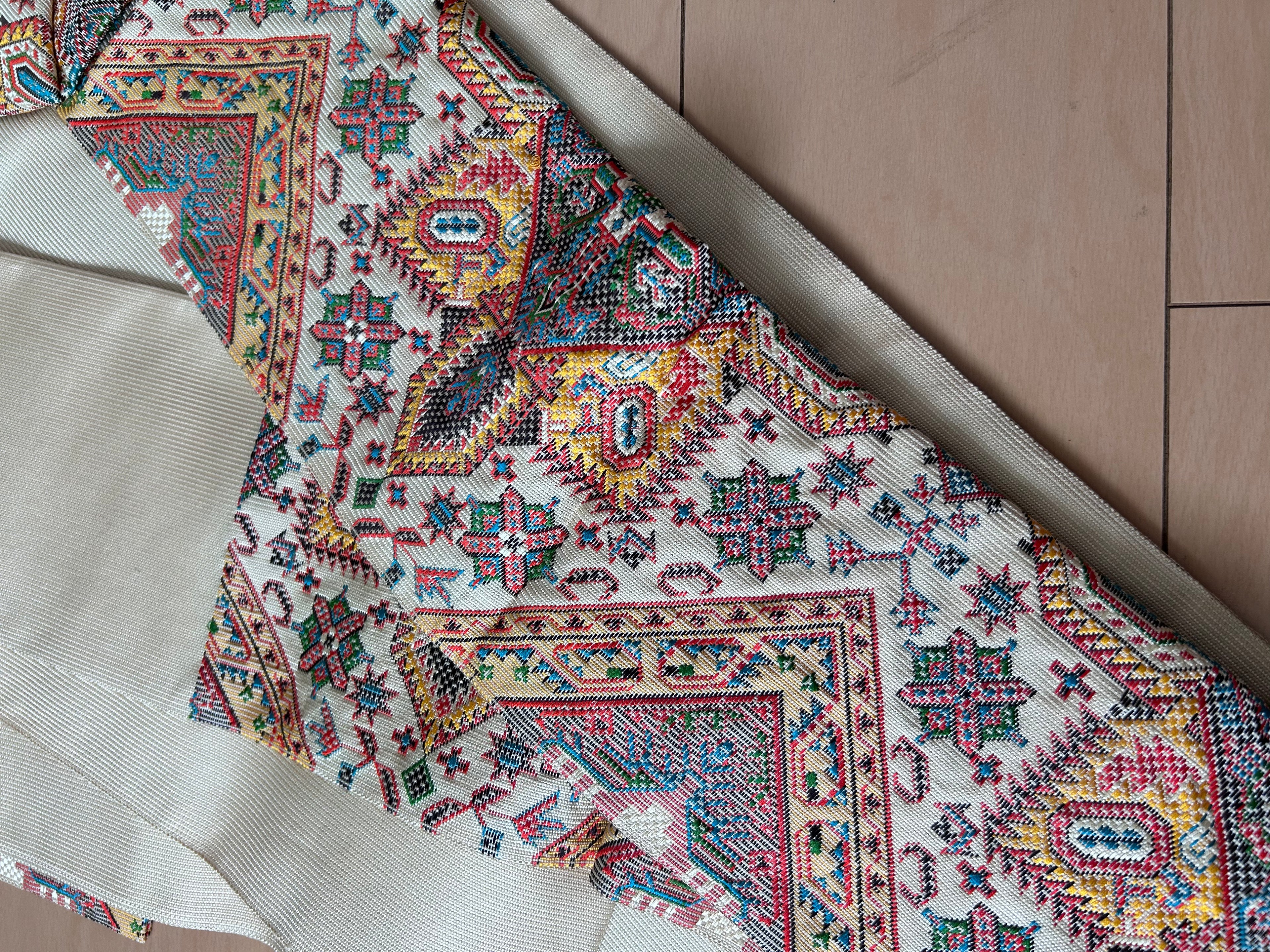 Vintage Japanese Obi Set of 3 – Geometric, Asanoha & Retro Pattern