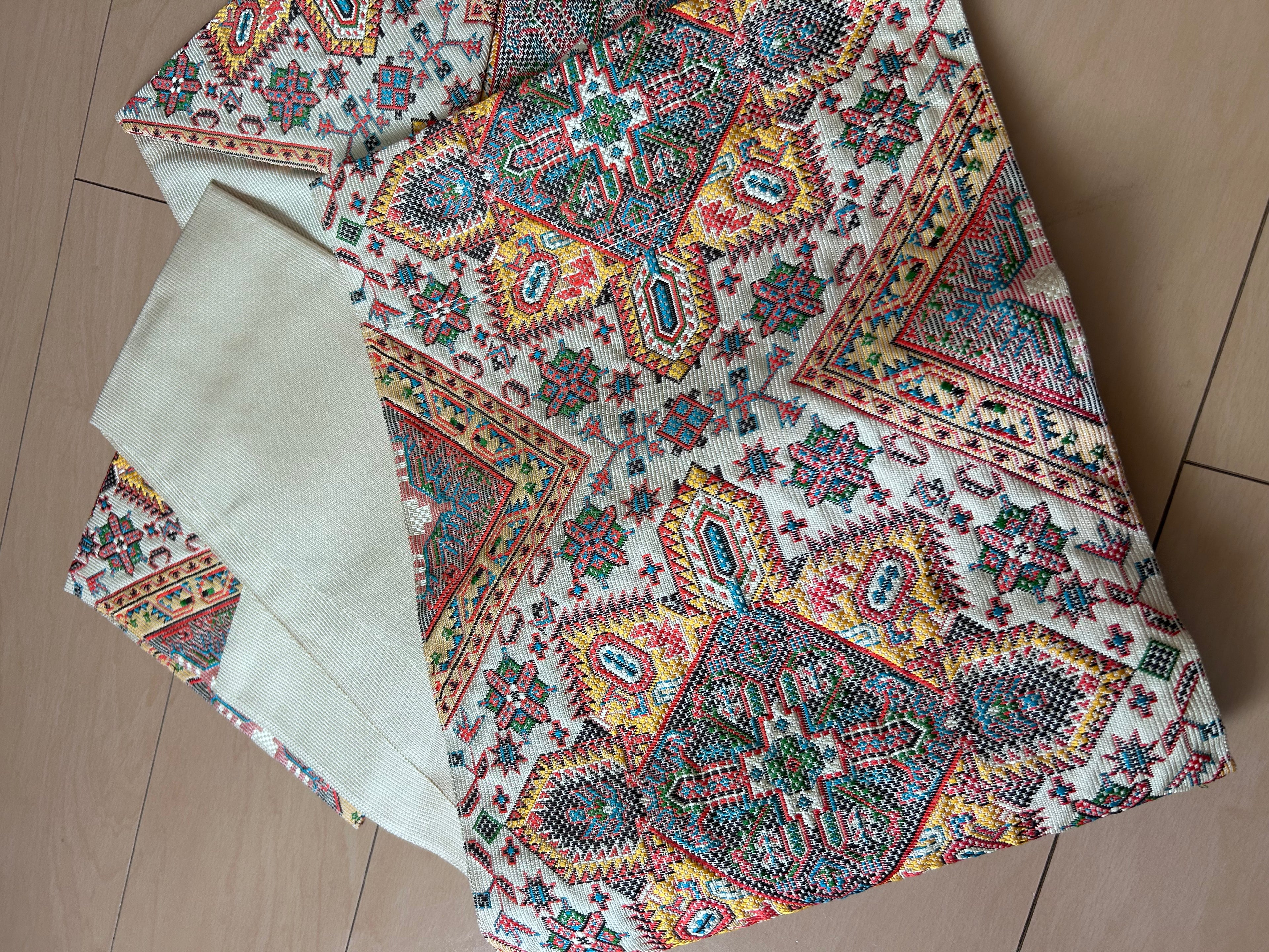 Vintage Japanese Obi Set of 3 – Geometric, Asanoha & Retro Pattern