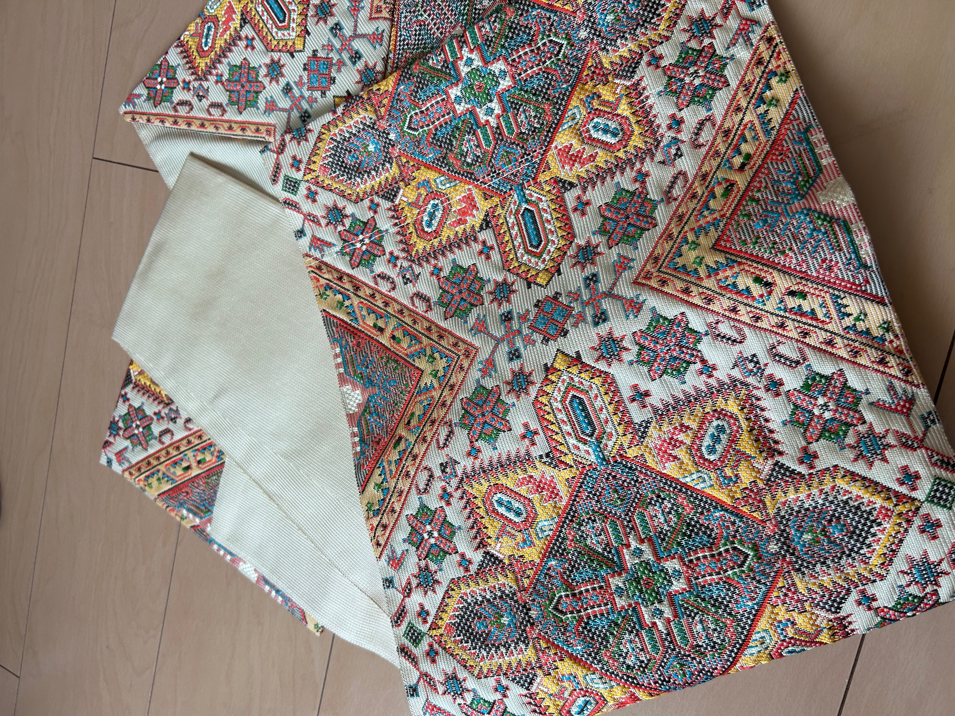 Vintage Japanese Obi Set of 3 – Geometric, Asanoha & Retro Pattern