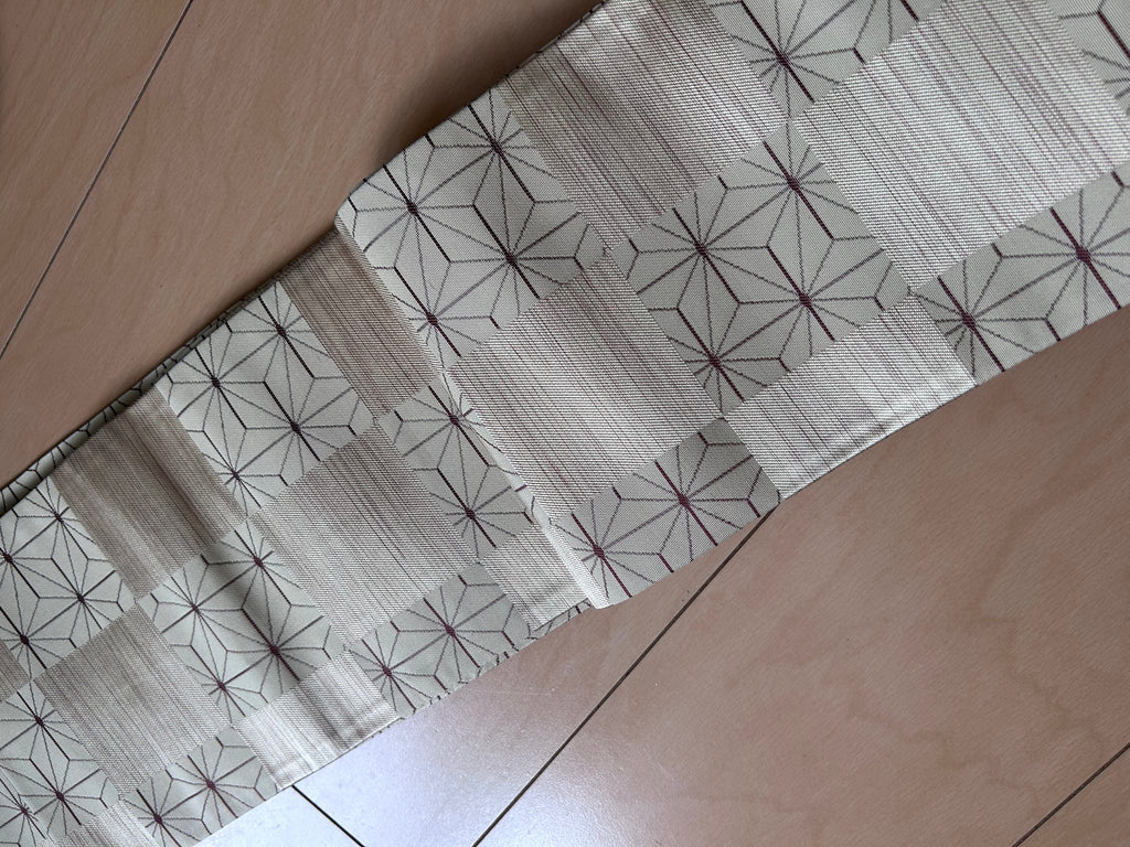 Vintage Japanese Obi Set of 3 – Geometric, Asanoha & Retro Pattern