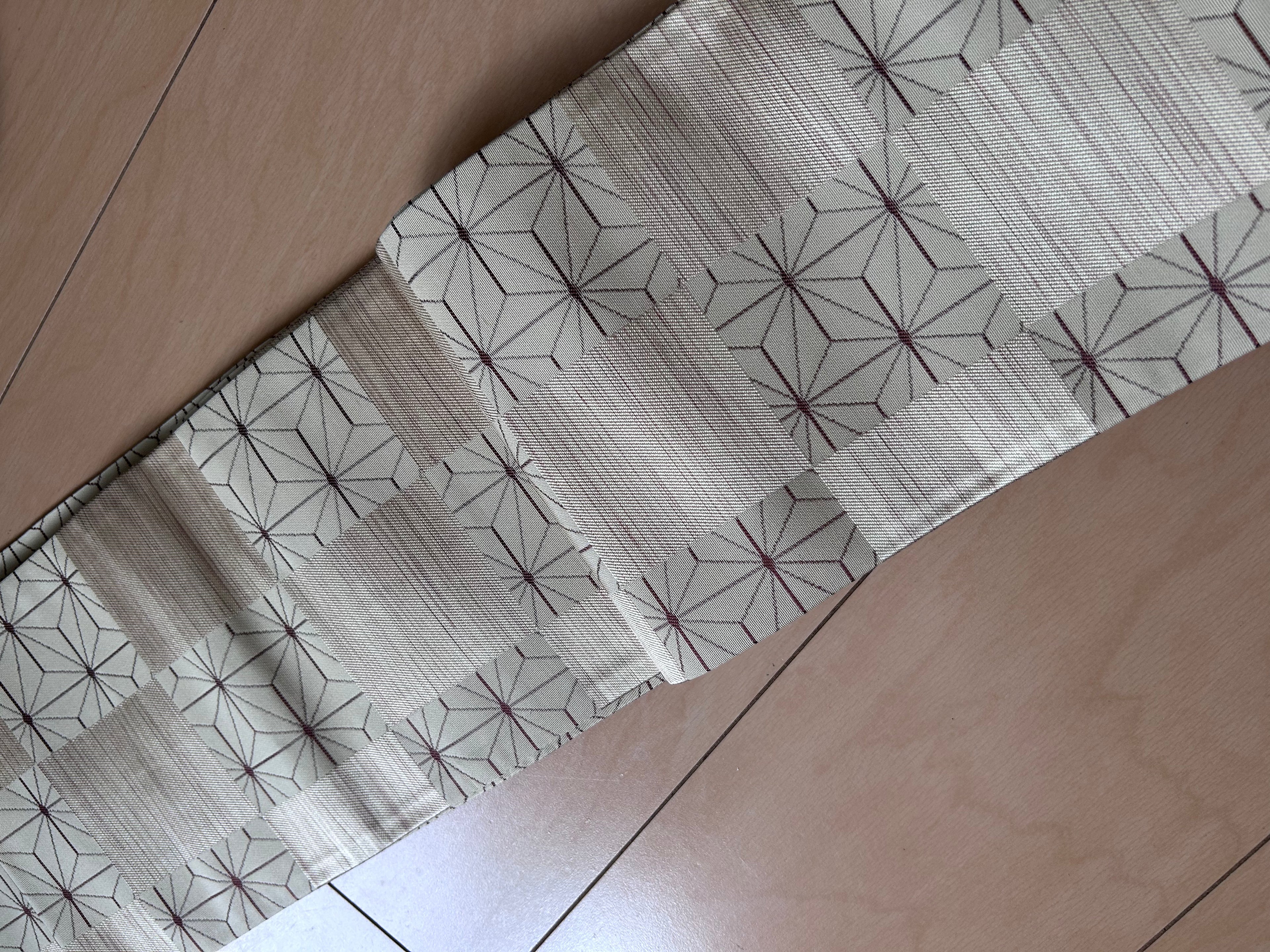 Vintage Japanese Obi Set of 3 – Geometric, Asanoha & Retro Pattern