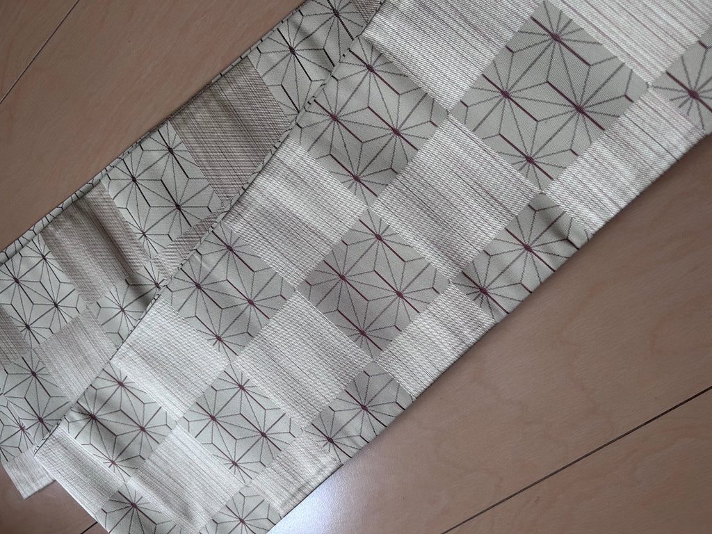 Vintage Japanese Obi Set of 3 – Geometric, Asanoha & Retro Pattern