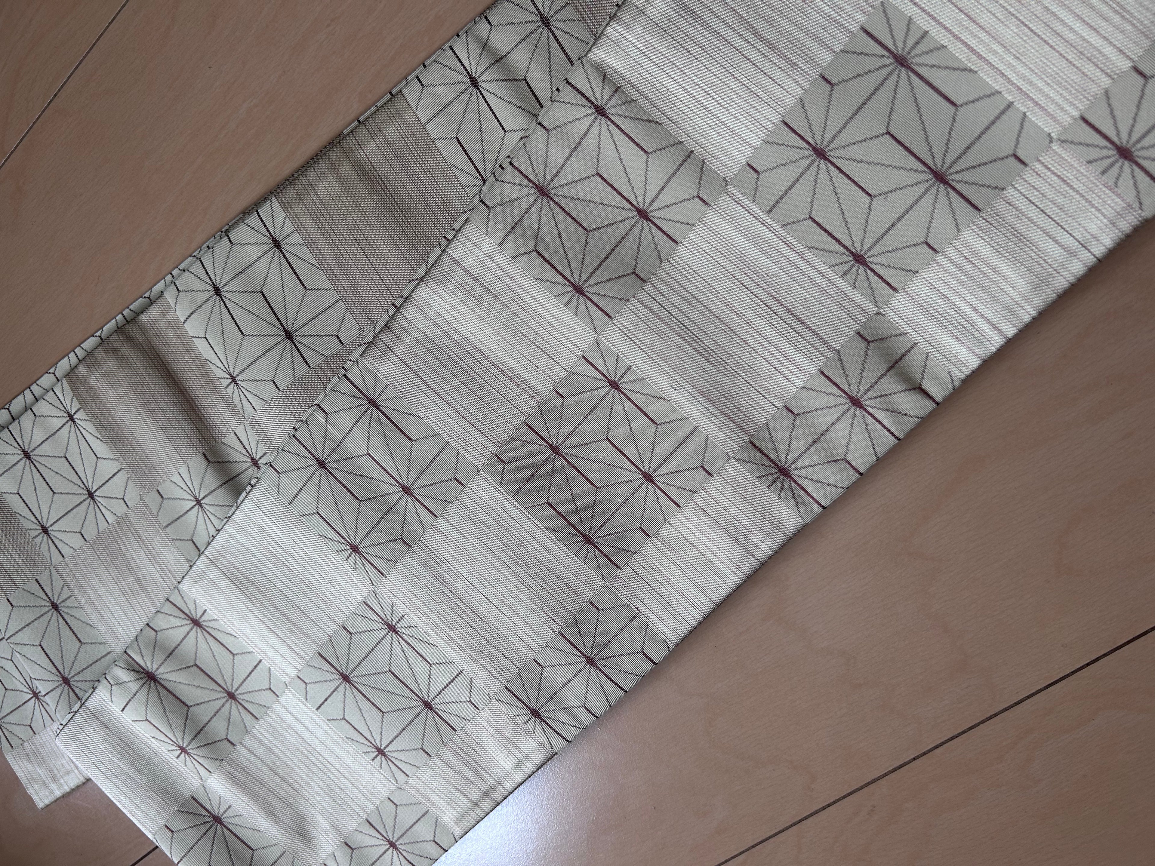 Vintage Japanese Obi Set of 3 – Geometric, Asanoha & Retro Pattern