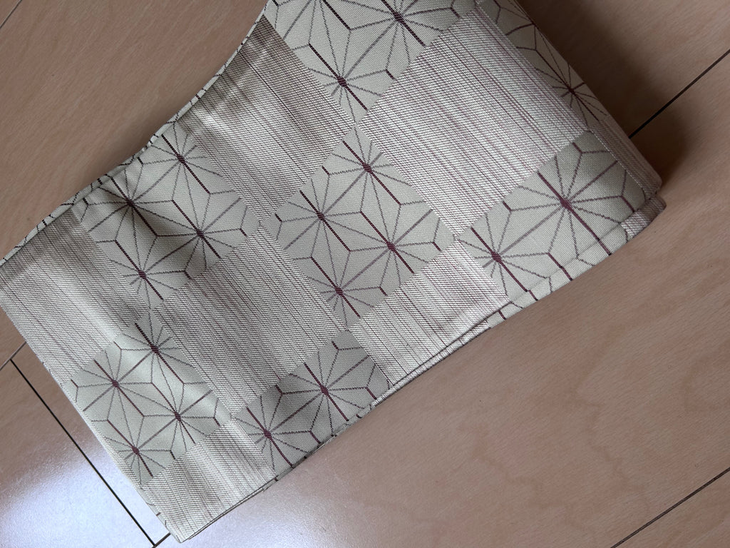 Vintage Japanese Obi Set of 3 – Geometric, Asanoha & Retro Pattern