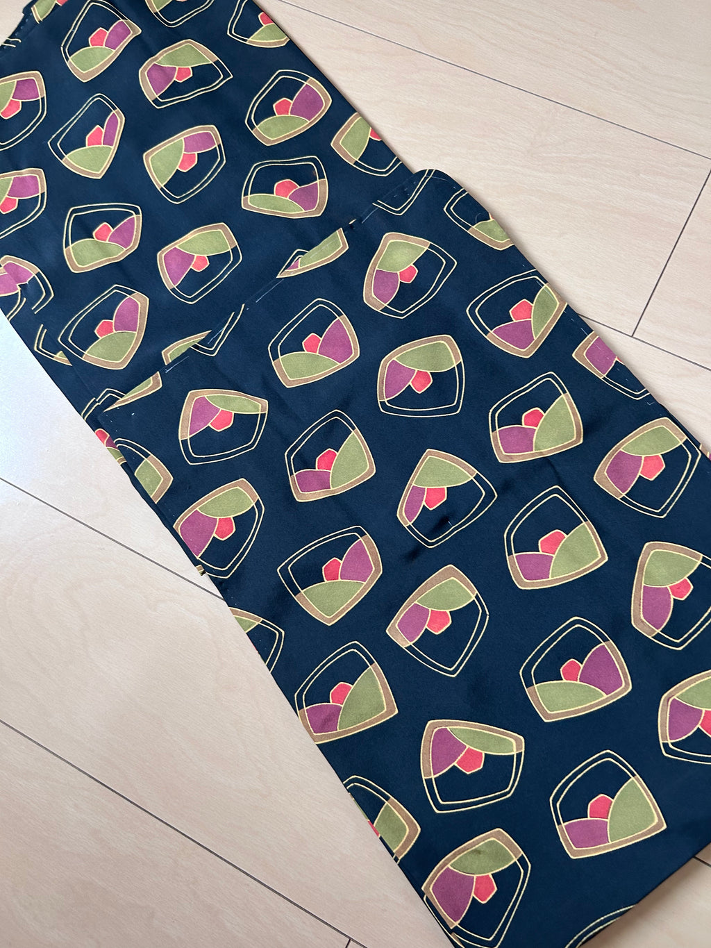 Vintage Japanese Obi Set of 3 – Geometric, Asanoha & Retro Pattern