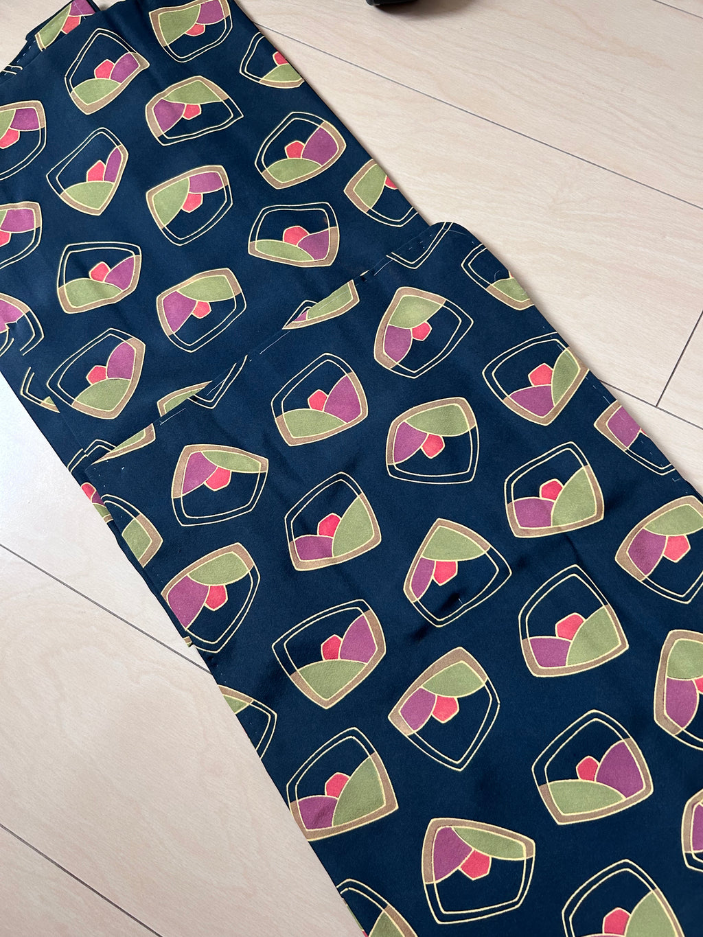 Vintage Japanese Obi Set of 3 – Geometric, Asanoha & Retro Pattern