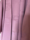 Vintage Japanese Haori Jacket in Dusty Mauve with Scenic Woven Landscape Pattern