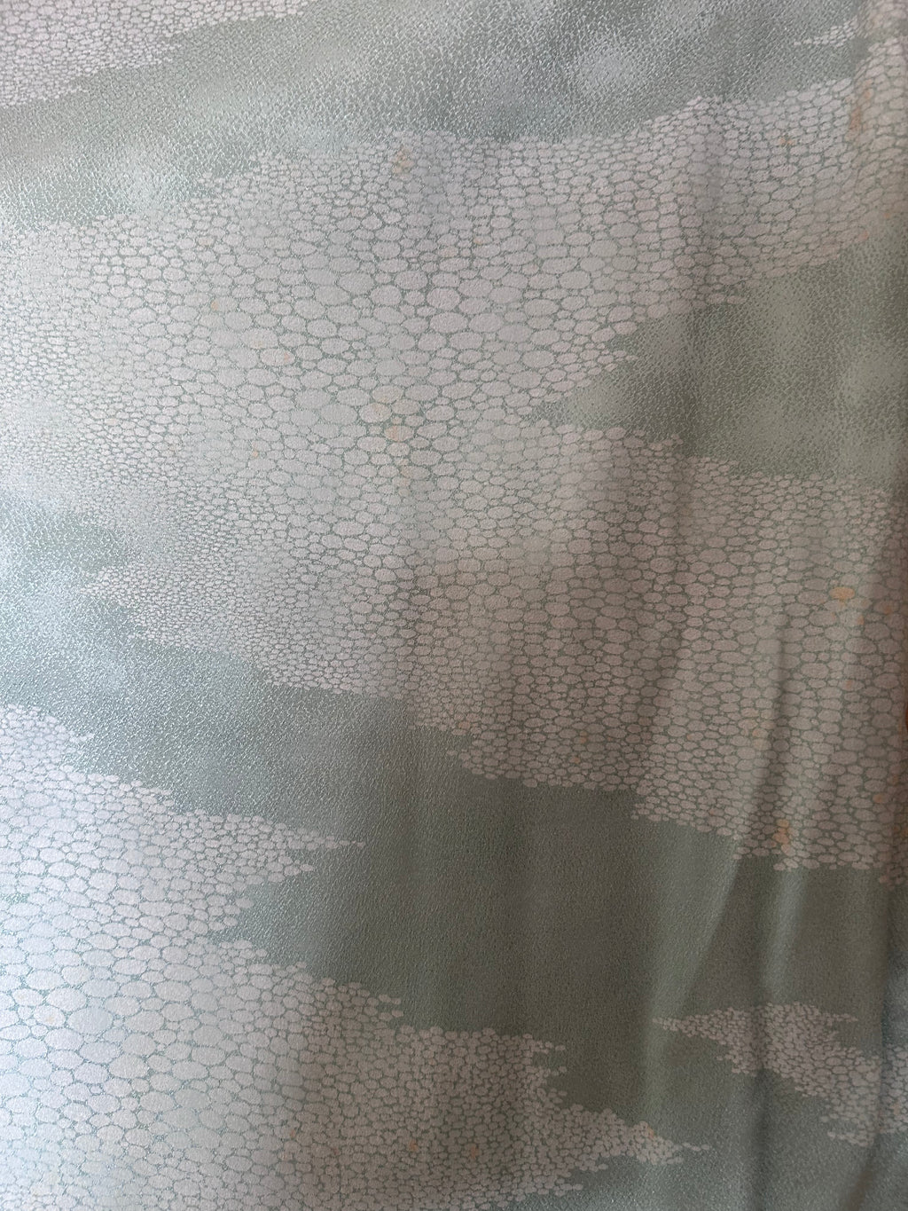 Vintage Japanese Haori Jacket – Soft Mint Green Shibori-Inspired Pattern