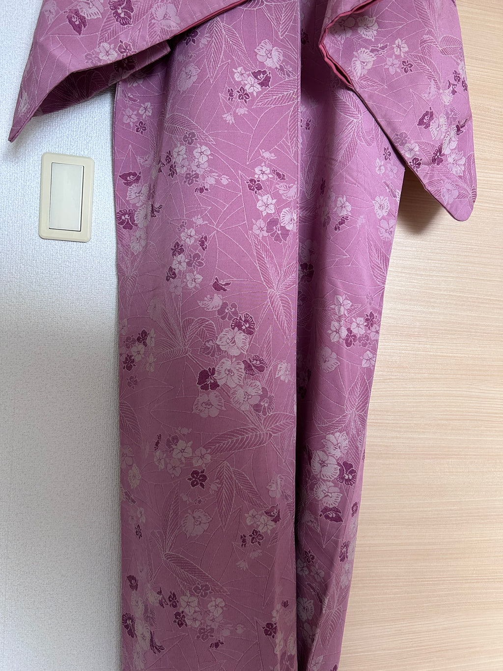 Vintage Japanese Haori Jacket – Pink Floral Pattern