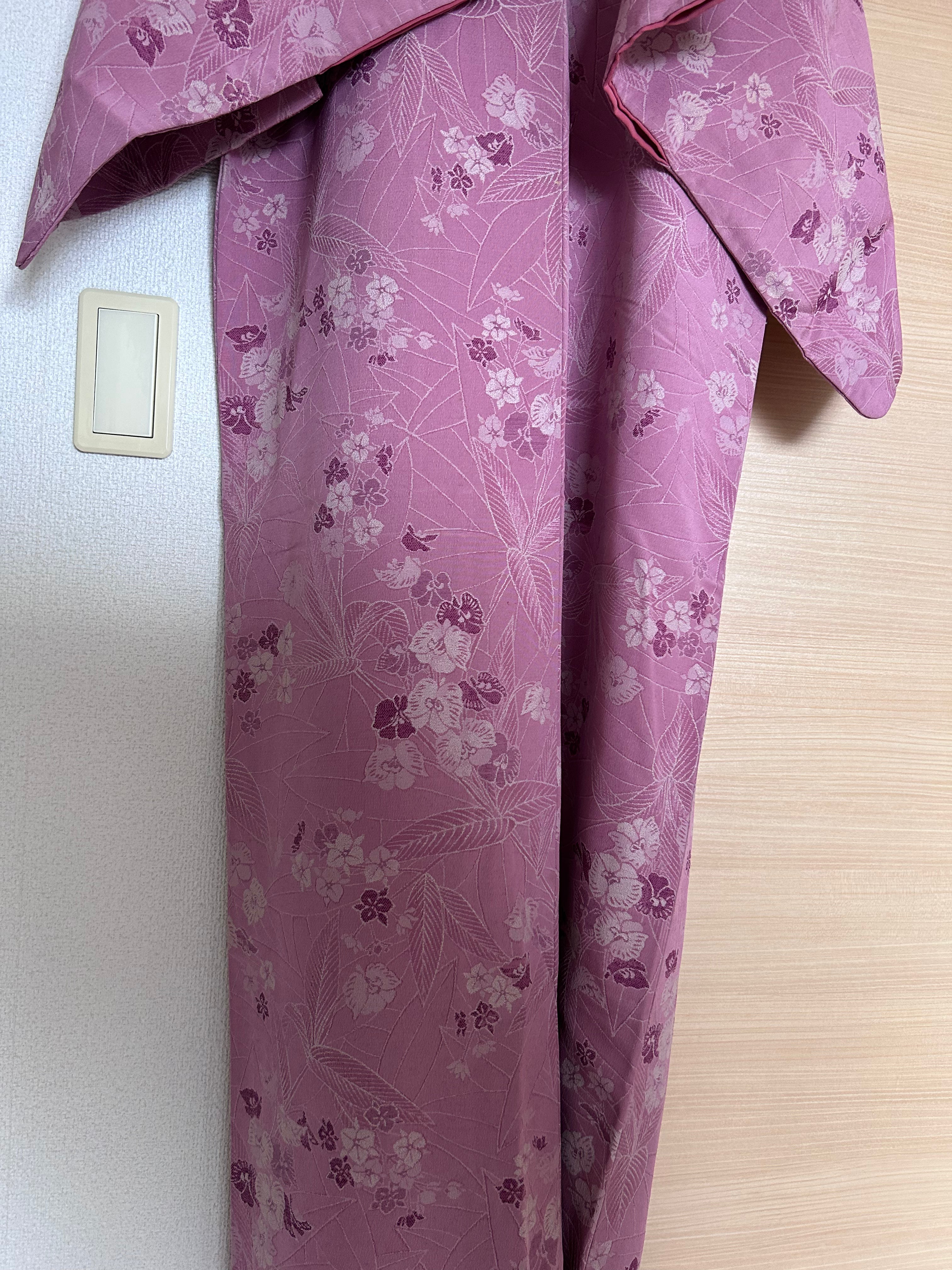 Vintage Japanese Haori Jacket – Pink Floral Pattern